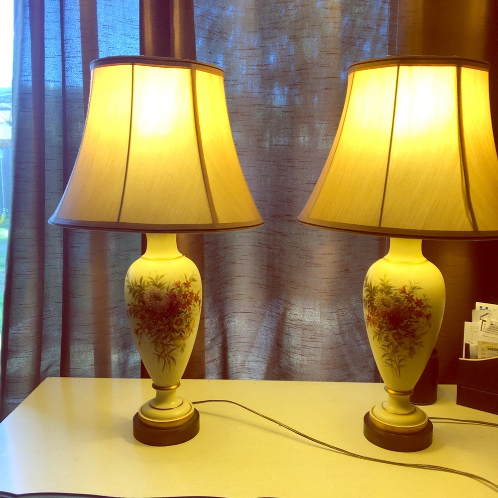 Antique lamps with new shades